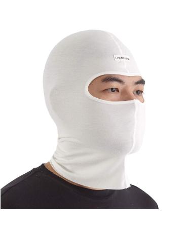 Edenswear Zinc-Infused Sun Protection Breathable Face Balaclava for Adult with Eczema Sensitive Skin (White)