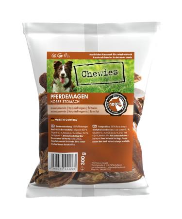 Chewies Hundeleckerli Horse in strips - dried low in fat hypoallergenic - monoprotein treats for your dog high -quality meat treats for dogs 300 g