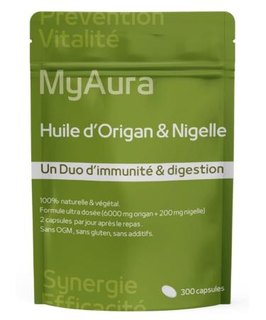 Huile d'origan et nigelle Huile d'origan Huile de nigelle 300 capsules Disponibilit en phramacie haute concentration Renforcement immunitaire Soutien digestif Marque fran aise
