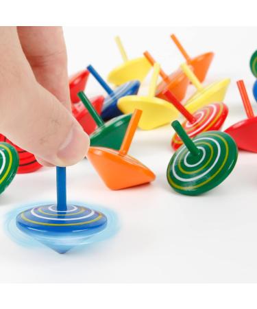 Buy Sterneer 30-Piece Wooden Spinning Tops - Ideal Party Favors & Birthday Gifts for Children - Buy Online on GoSupps.com