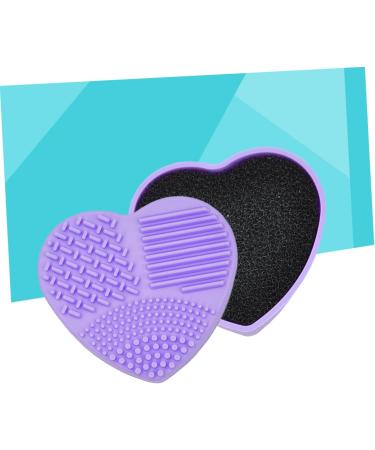 Angoily Silicone Brush Cleaner Makeup Sponge Makeup Brush Cleaner Sponge Makeup Cleaning Mat Brush Cleaning Silicone Daily Makeup Brush Cleaner Makeup Brush Purple Wet and Dry - Buy Online on GoSupps.com