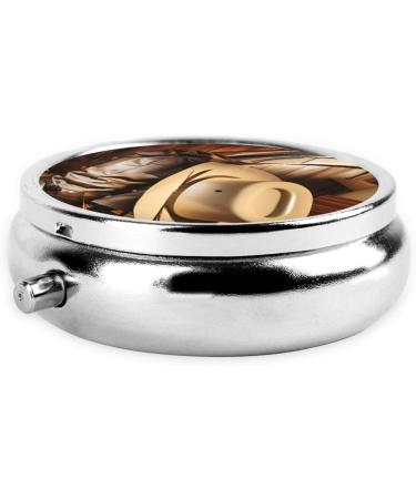 Shop Cowboy Black Hat Western Boots Pill Box - Portable 3-Compartment Design for Small Pills - Ideal Travel Accessory - Buy Online on GoSupps.com