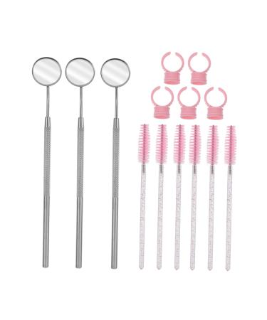 Housoutil 2 Sets Eyelash Makeup Tools Beauty Makeup Tool Lash Tool Lash Mascara Eyelash Extension Grafting Mirror Eyebrow Brush Eyelash Brush Eyelash Mirror Make up Extend Woman Plastic 16x2x0.8cmx2pcs Pinkx2pcs