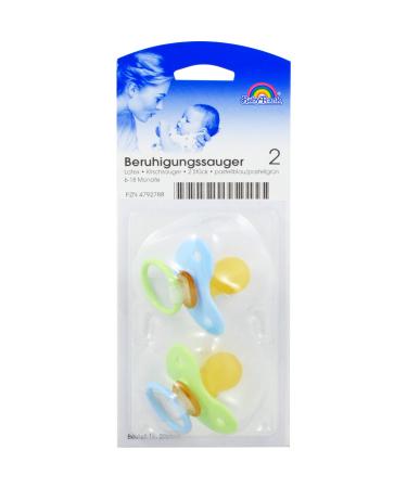 SACRED PACIFIER Cherry Lat.6-18 M.past./bl./gr. 2 pcs