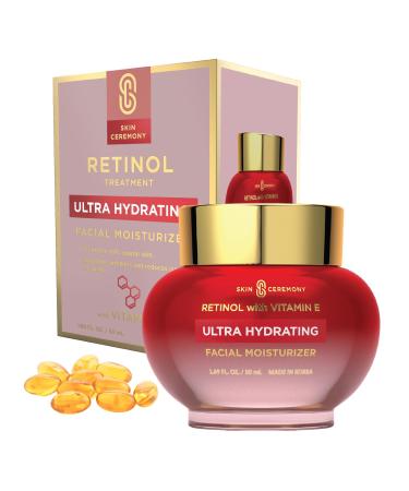 Retinol & Vitamin E Ultra-Hydrating Facial Moisturizer - Promotes Soft & Supple Skin - Smooths Wrinkles Fines Lines & Signs Of Aging - Skin Care Made in Korea - 1.69 FL.OZ.