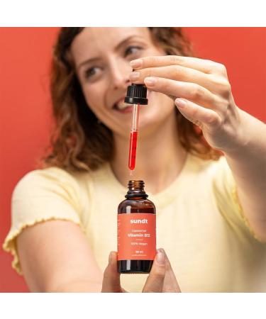 Liquid liposomal vitamin B12 for optimal physical and mental well-being 60 ml bottle 30 days Vegan and non-GMO Made in the EU Sundt Nutrition Food Supplement - Buy Online on GoSupps.com