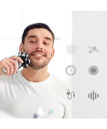 Zjyufy 5 in 1 Head Shavers for Men 7D Head Shaver for Bald Men IPX6 Waterproof Wet/Dry Electric Razor Floating Electric Razor Rechargeable Trimmer Grooming Kit - Buy Online on GoSupps.com