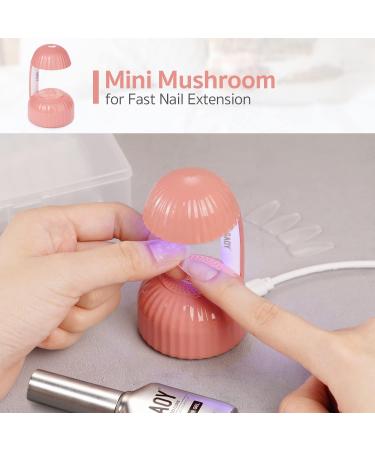 GAOY Mini UV Gel Nail Cure Light - Mushroom LED Nail Lamp, USB Nail Dryer for Fast Curing (Pink) - Buy Online on GoSupps.com
