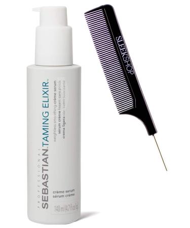 Seb TAMING ELIXIR Sebman Weightless Smoothing-Creme Serum (with Sleek Steel Pin Tail Comb) Professional Cream Hair Gel (4.7 OUNCE (Pack of 1))