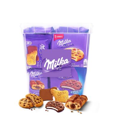 Vandeca Milka XL cookie pack - 24 cookies - Milka Choco Moo - Milka Sensations - Milka Sensations Oreo - Milka Cake & Choc - cookie mix - sharing cookies - 1080g