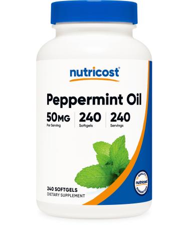 Nutricost Peppermint Oil Softgels (240 SFG) (50 MG) - Gluten Free Third Party Tested and GMO Free