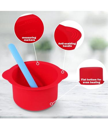 Silicone Wax Warmer Liner Set - Non-Stick Pot Bowl Replacement for Hair Removal, Includes 2 Spatulas - Mity Rain - Buy Online on GoSupps.com