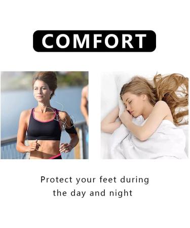 4 Pairs Silicone Gel Heel Protector Socks | Breathable Heel Pads for Men & Women - Black & White - Buy Online on GoSupps.com