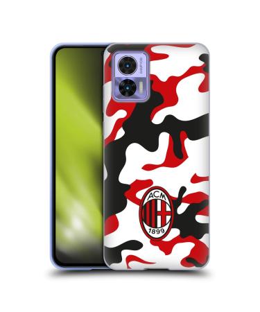 Head Case Designs Officially Licensed AC Milan Camouflage Crest Patterns Soft Gel Case Compatible with Motorola Edge 30 Neo 5G