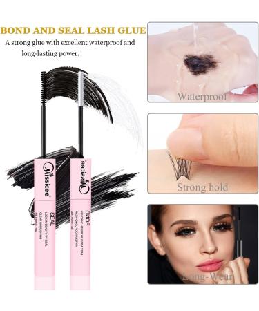 Missicee 2 in 1 Bond and Seal Lash Glue for DIY Cluster Lashes - Super Strong Hold, Latex-Free, Waterproof Formula for Sensitive Eyes | 72Hr Hold - Buy Online on GoSupps.com