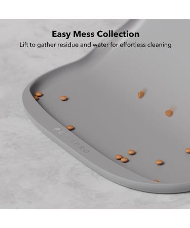 Petlibro Silicone Cat Feeding Mat - Non-Slip Waterproof Bowl Mat for Kitten & Puppy - S Grey (17.7 in x 12 in) - Buy Online on GoSupps.com