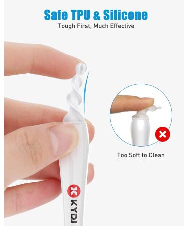 2023 New Safe & Effective Ear Wax Removal Kit - 360 Spiral Q Grip Tool with 8 Tips - Soft Silicone for Adults, Kids & Teens - Washable & Reusable - Buy Online on GoSupps.com