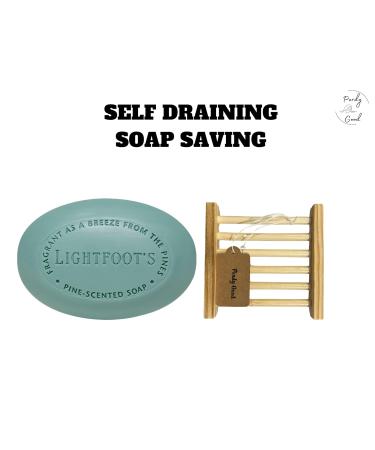 Lightfoot's Pine Soap for Men | All-Natural Pine Scented Body & Hand Soap Set (3 Bars) with Soap Holder | Perfect Athletic Soap - Buy Online on GoSupps.com