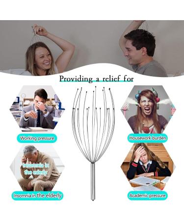 Head Massage Device Set - Retractable Spider Scalp Massager with 20 Fingers for Ultimate Relaxation | International Shipping Available - Buy Online on GoSupps.com