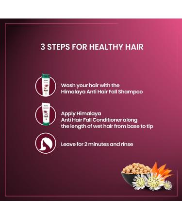 Himalaya Anti-Hair Fall Conditioner - Reduce Hair Fall by 96% | Smooth & Detangled Hair with Bhringraj & Palasha | 100ml for Men & Women - Buy Online on GoSupps.com