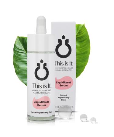 LiquidReset Serum | Natural Replenishing Elixir | Highest Grade Botanicals | Clean Beauty | Patented Ingredients | Molecular Distillation | Resets Restores Protects | Soothing | Anti-inflammatory |