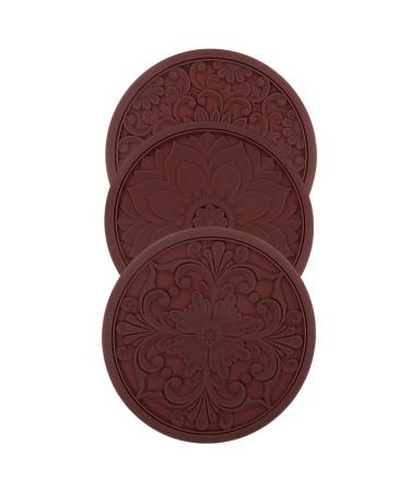 Alipis 1 Set Insulation Pads Placemats Tableware Insulation Mat Heat Proof Silicone Coaster Coffee Bowl Mat As Shown 12.00X12.00X0.60CM