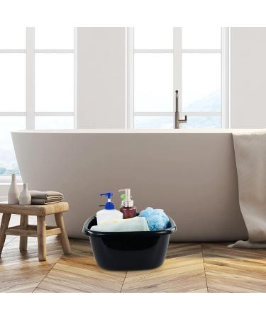 Qskely 16 Quart Plastic Wash Basin/Dish Pan Tub - 3-Pack (Black) - Buy Online on GoSupps.com