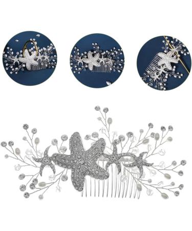 FRCOLOR Starfish Side Hair Comb Tiara Bride Hair Comb Flower Girl Headpieces for Wedding Bridal Headdress Wedding Hair Accessories for Brides Girls Hair Accessory Wig Alloy Banquet - Buy Online on GoSupps.com