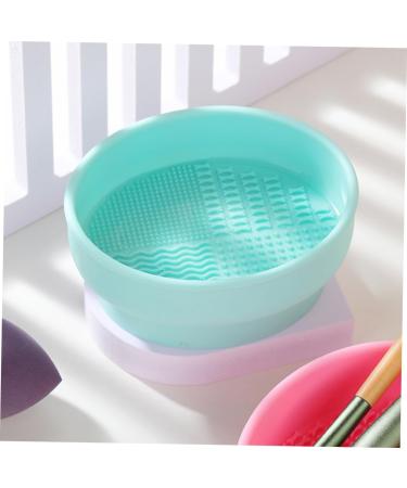 FRCOLOR Make up Brush Cleaning Solution Foundation Brush Cleaner Makeup Brush Cleaning Bowl for Makeup Tools Silicone Brush Cleaning Bowl Foldable Dryer Storage Rack Detergent Cleaning Pad - Buy Online on GoSupps.com