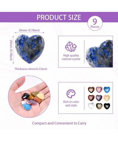 Osdue 9-Piece Colorful Crystal Stones Set | Healing Gemstones for Meditation Chakra & Energy | Perfect Gift for Children & Lovers - Buy Online on GoSupps.com