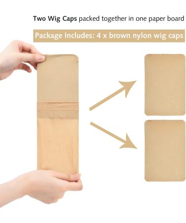 Yamel Nude Stocking Wig Caps - 4 Pack Stretchy Nylon Caps for Women - Buy Online on GoSupps.com