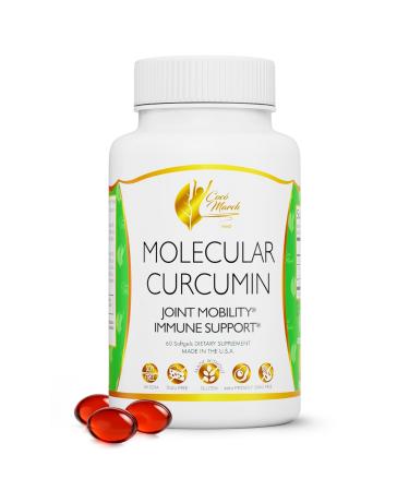 Coc March N.M.D. Molecular Curcumin 180x Higher Absorption Curcumin with Turmeric Extract Joint Health Mobility & Immune Support Gluten Free Dairy Free Soy Free Keto Friendly 60 Softgels