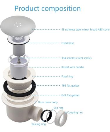 Convenient & Shower Trap Shower Waste Trap Shower Trap Plastic for All Standard Shower Trays Shower Waste Trap - Buy Online on GoSupps.com