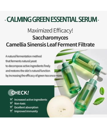 Buy Calming Green Essential Serum - Hydrating Vegan Ampoule for Acne 35ml | Super Centella Non-Greasy Paraben-Free Korean Skincare - Buy Online on GoSupps.com