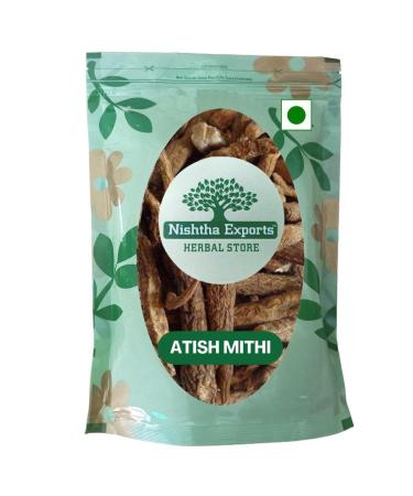 Atish Mithi-Aconitum Palmatum-Raw Herbs-Ativisha Sweet-Atiwisha-Ateesh-Jadi Booti-Single Herbs (250 Gram)