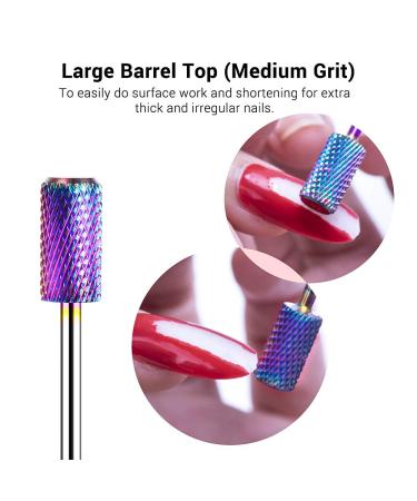 Melodysusie 7x Premium Wolframcarbid Bits Set - Professional Sanding Bubble Grinding Head for Nail Care | Colorful Manicure & Pedicure Attachments - Buy Online on GoSupps.com