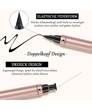 EONFAVE 2in1 Multicolor Matte Liquid Eyeliner Stamp 5 Colors Double Sided Waterproof and Durable Colorful Eyeliner - Buy Online on GoSupps.com