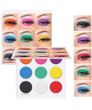 Rainbow Eyeshadow Palette - High Pigmented Colorful Eyeshadow Palette Black Red Blue Matte Eyeshadow Palette Professional Eyeshadow Cruelty-free Makeup Palette