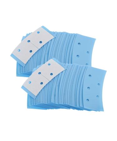 Almencla 72 Units Wig Double Sided Tape Adhesive Lace Front Support Hair System Strips Hairpiece Blue