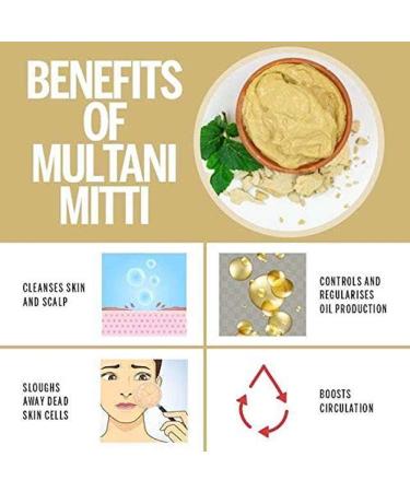 100% Organic Multani Mitti - Natural Clay Face Mask & Mud Mask (110 gm) for Glowing Skin | International Shipping Available - Buy Online on GoSupps.com