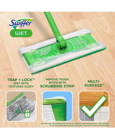 Swiffer Wet Mopping Cloth Refills for Floor Mopping and Cleaning Multi-Surface Floor Cleaner Fresh Scent 12 count - Buy Online on GoSupps.com