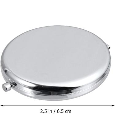 Portable Makeup Mirror Portable Beauty Mirror Compact Mirror Desktop Makeup Mirror Round Makeup Mirror Folding Mirror Travel Cosmetic Mirror Small Double Mirror Miss Metal - Buy Online on GoSupps.com
