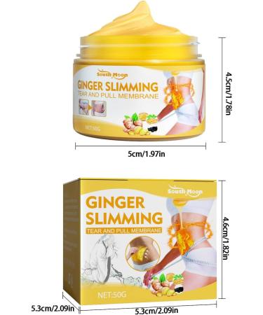  Sloane Toning cream to firm and tone the abdomen 50g ginger slimming cream against cellulite | Tummy Weight Loss Soothing and relaxing cellulite removal for the stomach - Buy Online on GoSupps.com