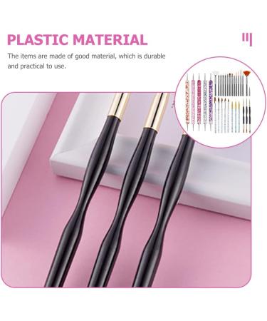 Minkissy 1 Set Nail Art Brush Set Nail Art Tools Wear-resistant Nail Pens Wear-resistant Nail Tools Pro Tools Professional Dotting Tools Manicure Tools Major Plastic Light Pen - Buy Online on GoSupps.com