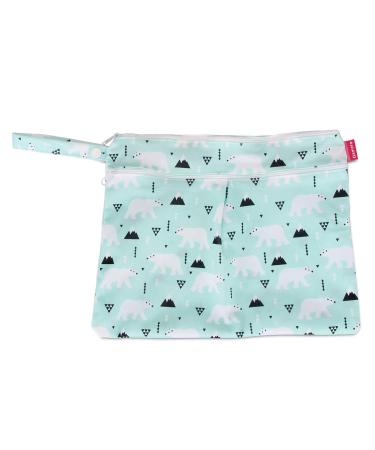 Damero 3-Piece Reusable Diaper Bag Wet Bags - Perfect for Baby Diapers Dirty Clothes & Accessories (Bear Design) | Eco-Friendly & Travel Ready - Buy Online on GoSupps.com