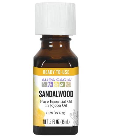 Aura Cacia Precious Essentials Sandalwood Blend with Jojoba Oil - 100ml | Premium Aromatherapy Oil for Relaxation & Wellness | International Shipping Available - Buy Online on GoSupps.com