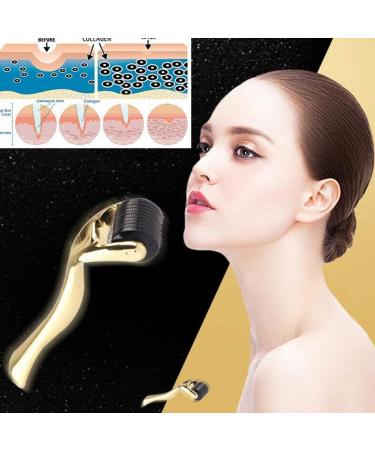 Beard Growth and Hair Regrowth 540 Titanium Microneedling Roller Against Hair Loss Treatment Bald Spots Beauty Tool Gold 0.3mm - Buy Online on GoSupps.com