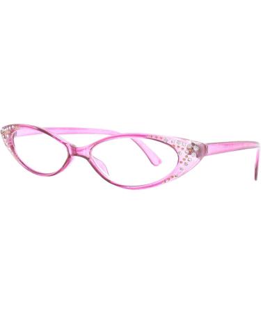 Shop Pop Fashionwear Rhinestone Cat Eye Reading Glasses R223 - Crystal Purple 1.50 | International Shipping Available - Buy Online on GoSupps.com
