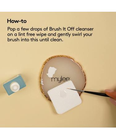 MYLEE Brush It Off Nail Art Gel Brush Cleaner Professional Grade Brush Cleaner for Nail Art Brushes Vegan Clear and Alcohol-Free Cleanser Solution - Buy Online on GoSupps.com