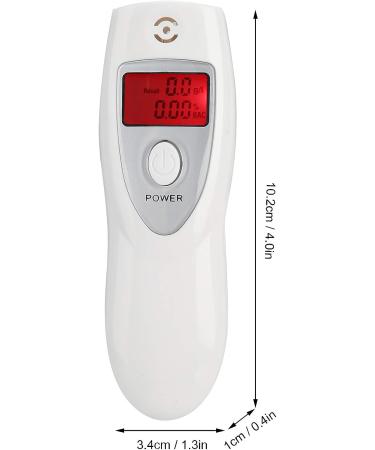 Zerodis Portable Digital Breathalyzer Alcohol Tester - High Accuracy Non-Contact Drunk Detector with LCD Screen - White - Buy Online on GoSupps.com